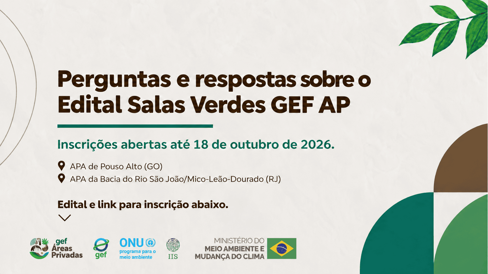 Capa Perguntas e Respostas_Salas Verdes GEF AP