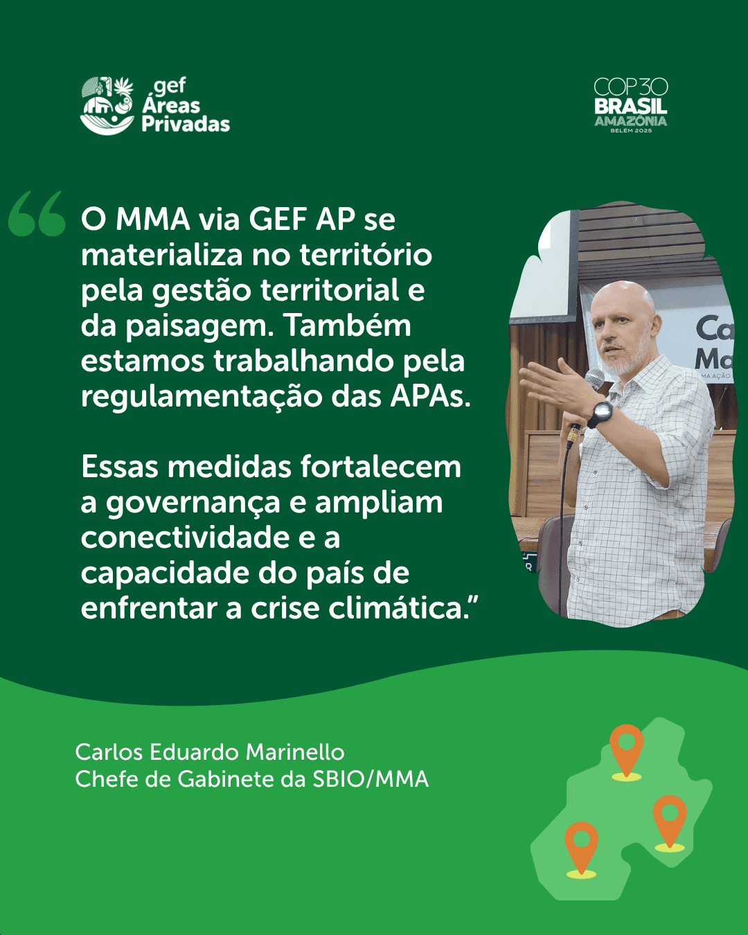 GEF Áreas Privadas é destaque em debate sobre conectividade de paisagens e clima na Casa da Mata Atlântica, durante a COP30  